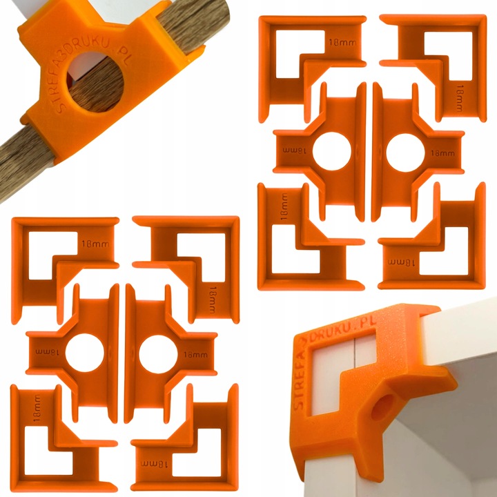 ZESTAW GRUBYCH UCHWYTÓW STOLARSKICH Trzecia Ręka 18mm SZABLON DO