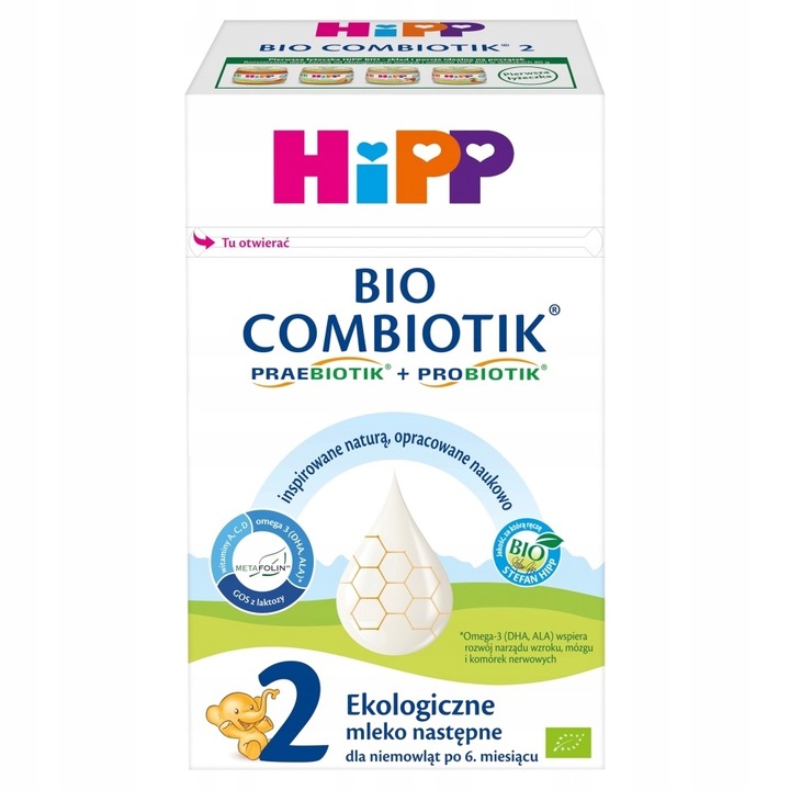 Mleko HIPP 2 BIO COMBIOTIK Mleko następne dla niemowląt po 6 miesiącu 550g