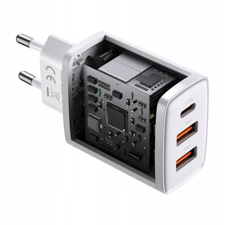 Baseus ładowarka sieciowa 2x USB / Typ C 30W 3A