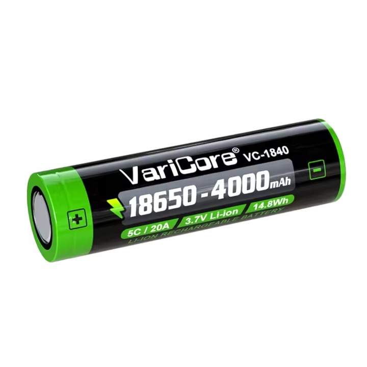 Akumulator bateria ogniwo VariCore VC-1840 18650 Li-ion 3.7V 4000mAh