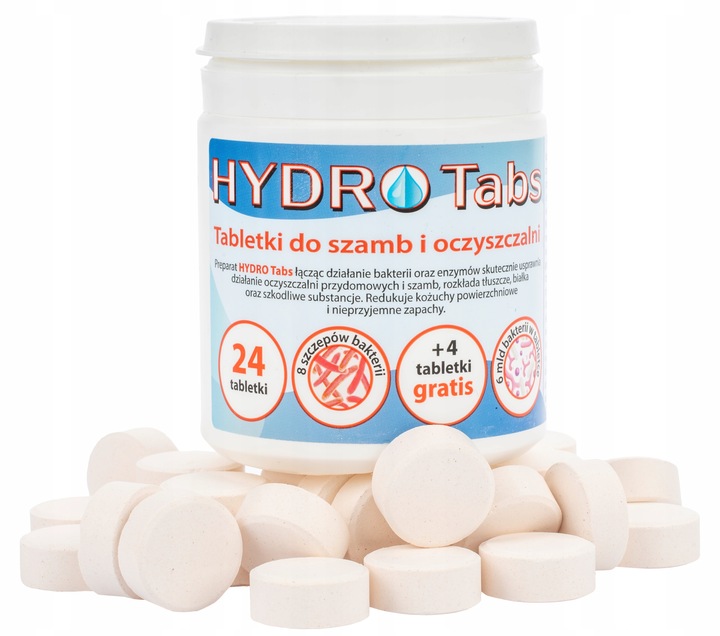 TABLETKI DO SZAMBA BAKTERIE DO OCZYSZCZALNI EKOLOGICZNEJ PREPARAT DO