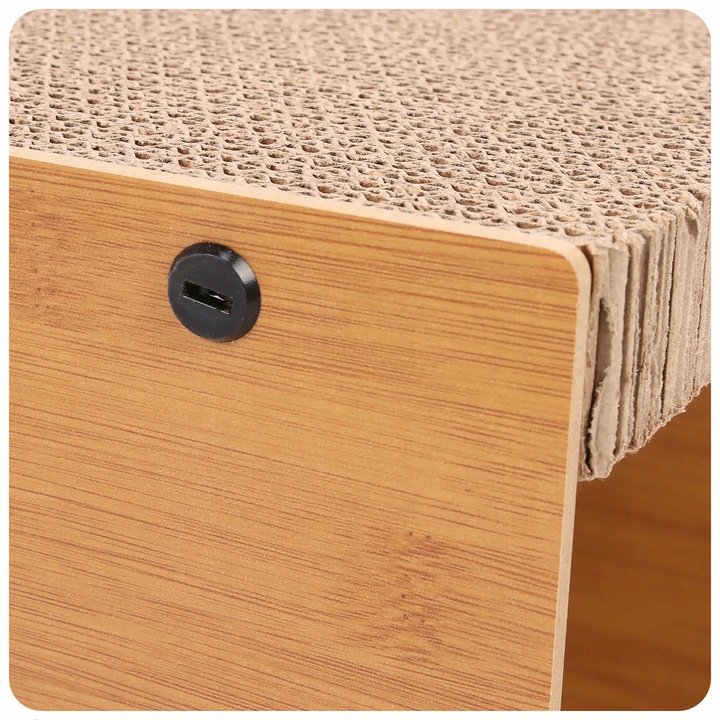 DRAPAK TEKTUROWY DLA KOTA DUŻY DOMEK KARTONOWY LEGOWISKO Z ZABAWKĄ