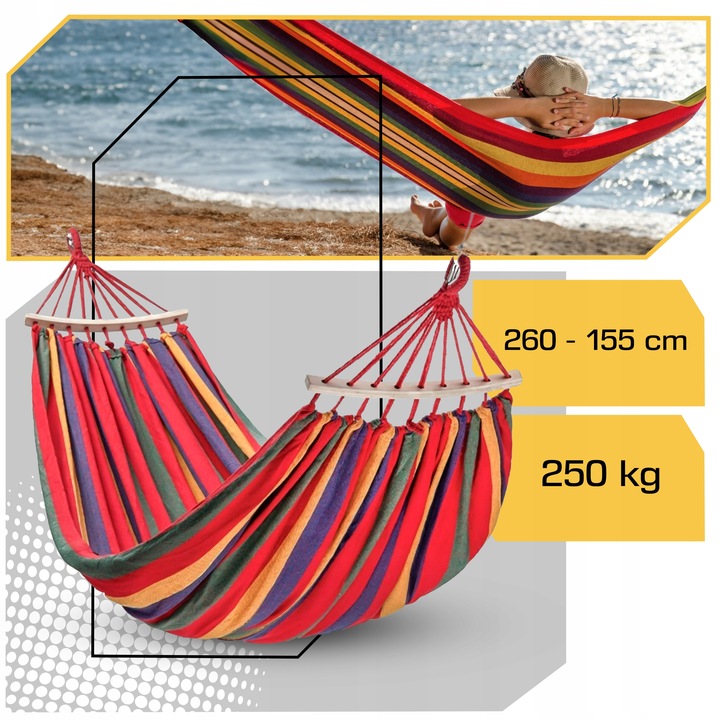 HAMAK OGRODOWY 2 OSOBOWY HUŚTAWKA XXL MOCNY WZMOCNIONY PAŁĄK DUŻY + TORBA