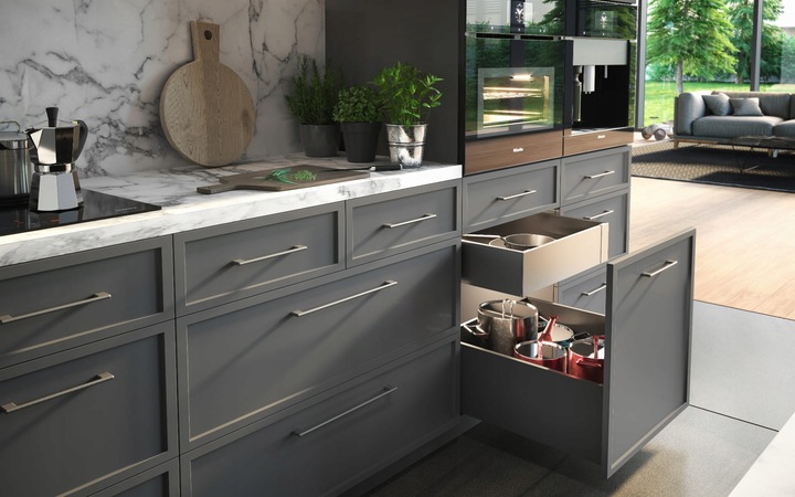 SZUFLADA GTV AXIS PRO 450D1 WYSOKA L450 H199 BIAŁA CICHY DOMYK WYSUW