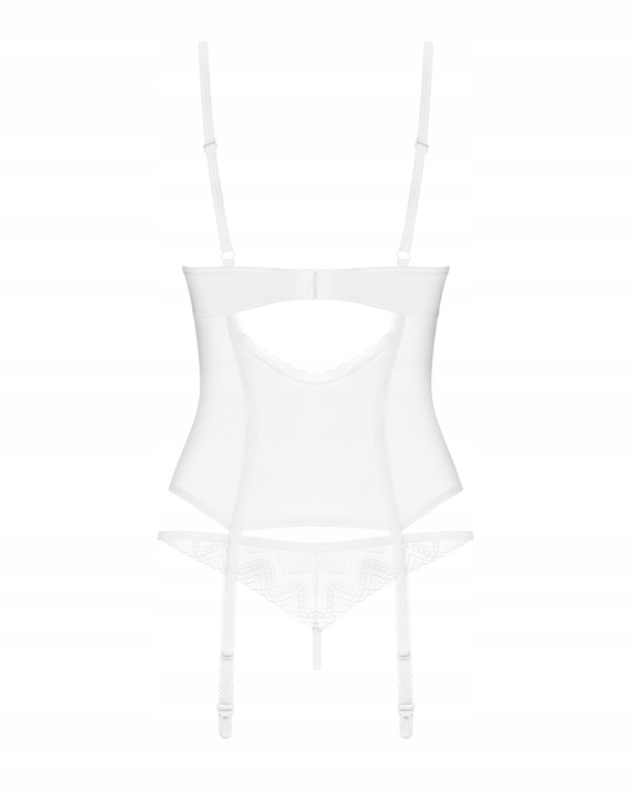 Obsessive Gorset i stringi Alissium biały XS/S