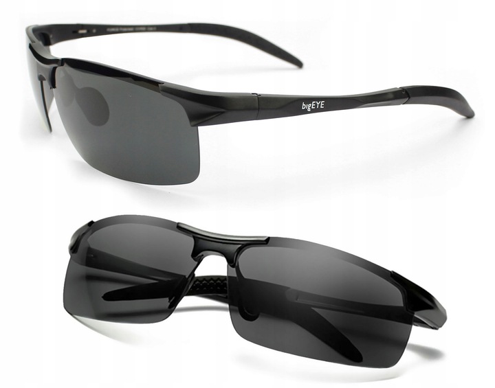 bigEYE - OKULARY POLARYZACYJNE MĘSKIE KIEROWCÓW ALUMINIUM Premium -