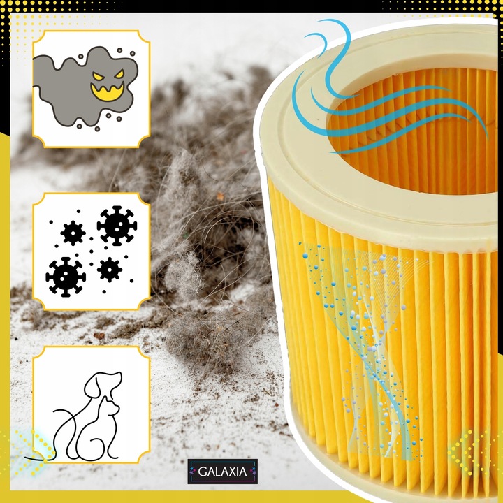 3x FILTR DO ODKURZACZA KARCHER WD3 Filtry 3 SZT WD 3 MV3 WD2 SE4001