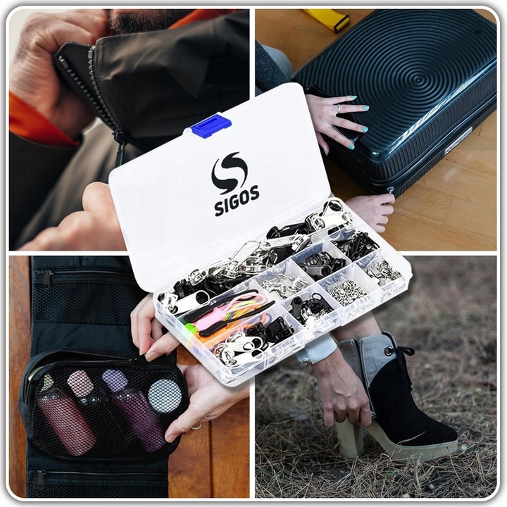 ZESTAW NAPRAWCZY SUWAKÓW DO NAPRAWY ZAMKÓW BŁYSKAWICZNYCH METALOWE 211 el.