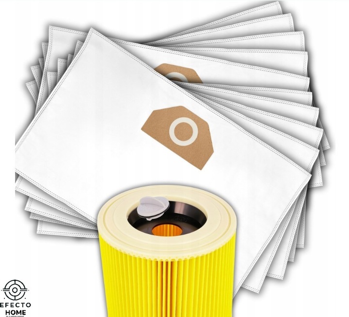 10x Worki do odkurzacza Karcher + Filtr Zamiennik | WD3 WD4 WD5 WD6