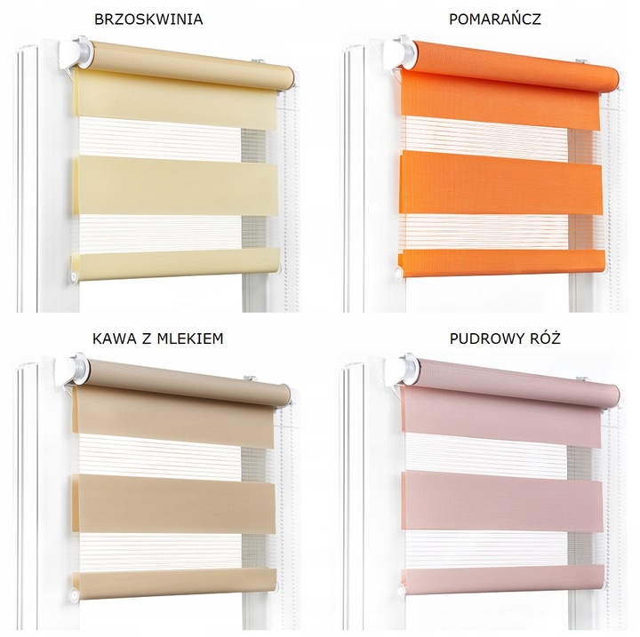 ROLETA DZIEŃ NOC 68x150 CM NAPINACZ RÓŻNE KOLORY