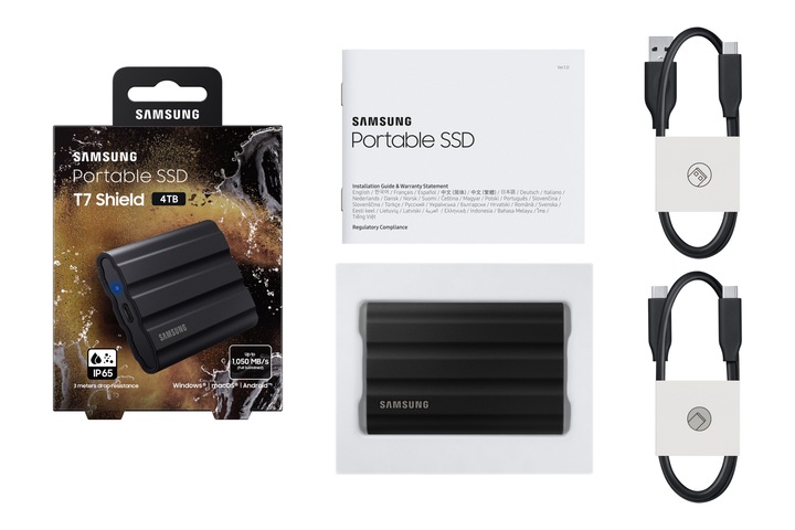 Dysk zewnętrzny Samsung Portable SSD T7 Shield 4TB