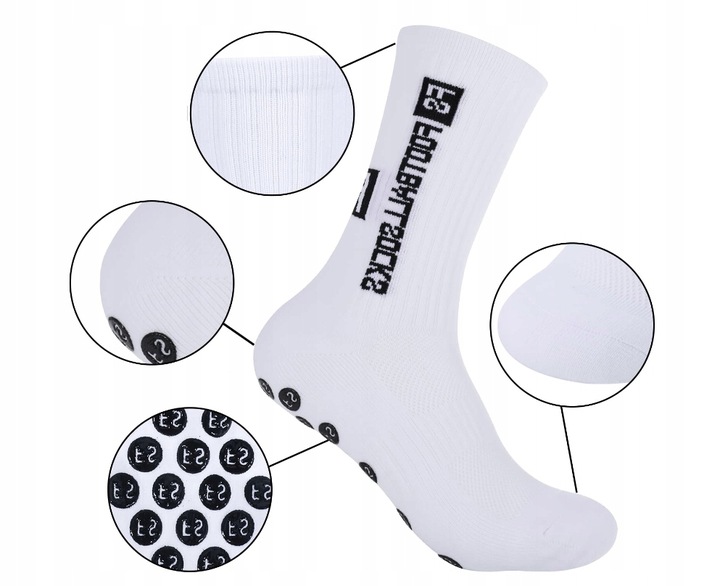 2x MIX SKARPETY PIŁKARSKIE ANTYPOŚLIZGOWE R. 39-46 CZARNE i BIAŁE PO