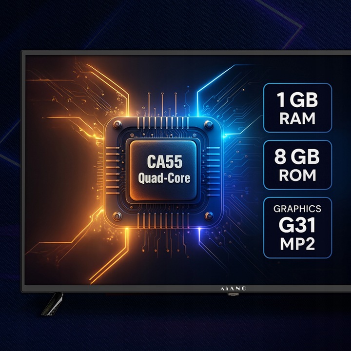 Telewizor Kiano KE32 Elegance Smart TV Bezramkowy D-LED HD DVB-T2/HEVC