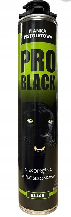 Czarna piana pianka montażowa TERRARIUM 750ml kolor czarny