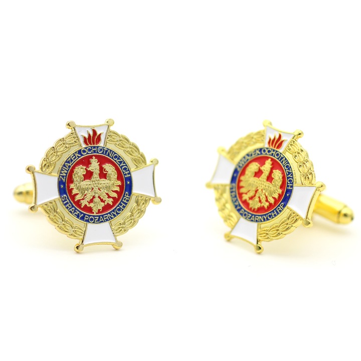 OSP STRAŻ POŻARNA spinki do mankietów z etui