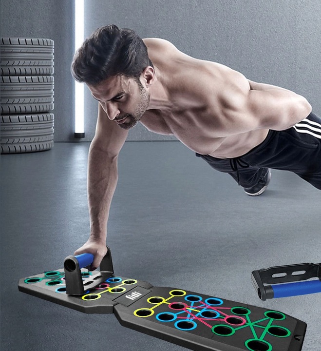 DESKA DO POMPEK PLATFORMA DO ĆWICZEŃ UCHWYTY WIELOFUNKCYJNA PUSH UP