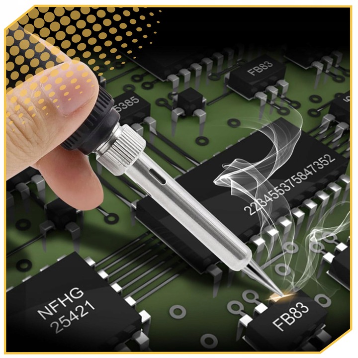 Lutownica ZESTAW NARZĘDZI DO LUTOWANIA 40 ELEMENTÓW MULTIMETR 6 GROTÓW