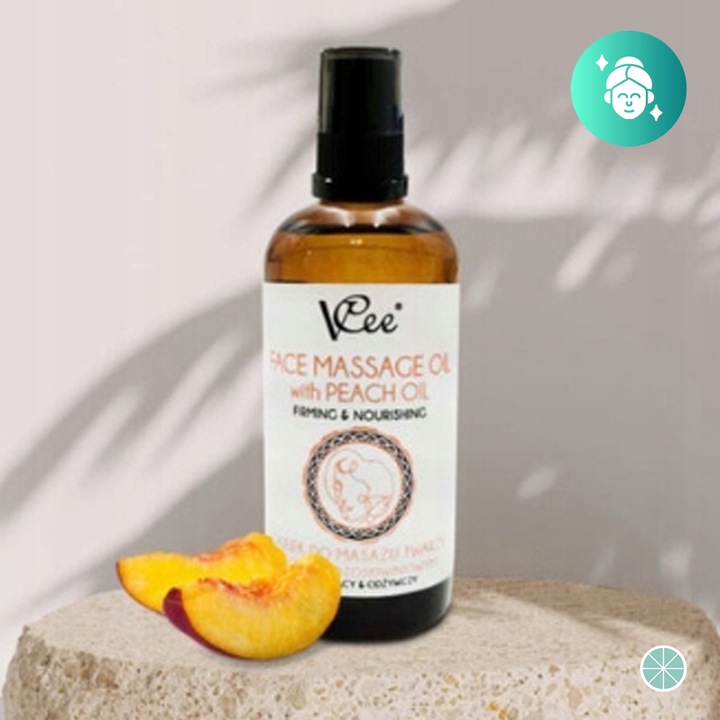Olejek do MASAŻU TWARZY VCee BRZOSKWINIOWY 100 ML Z ATOMIZEREM