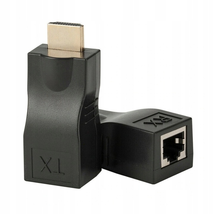 EXTENDER HDMI PRZEZ ZŁĄCZE RJ45 CAT 5E/6 30M 4K