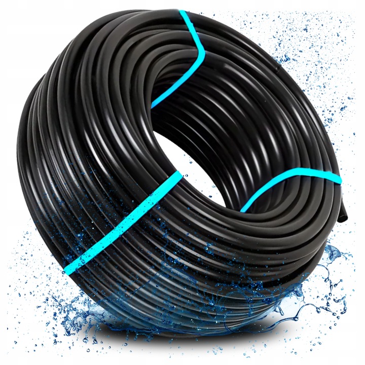 RURA MONTAŻOWA PE fi16 WĄŻ bez otworów PRZEWÓD 100m System Nawadniania