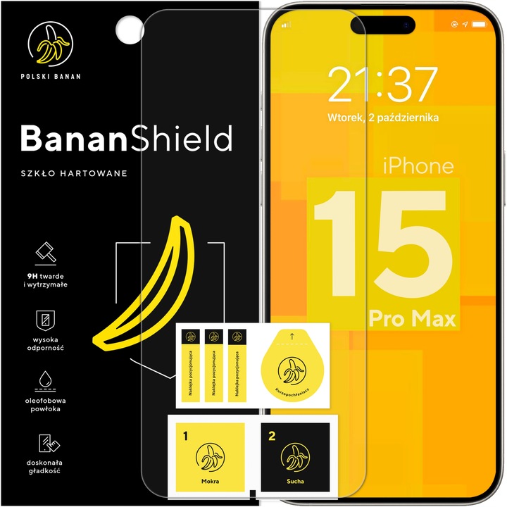 Szkło hartowane 9H BananShield do Apple iPhone 15 Pro Max
