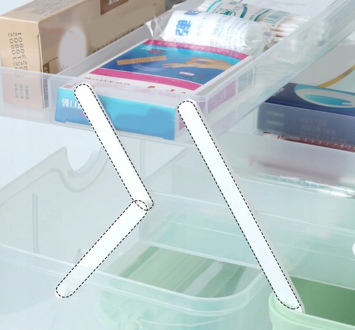 ORGANIZER NA LEKI POJEMNIK ZAMYKANY PUDEŁKO KASETKA APTECZKA 34x23x22 cm XL