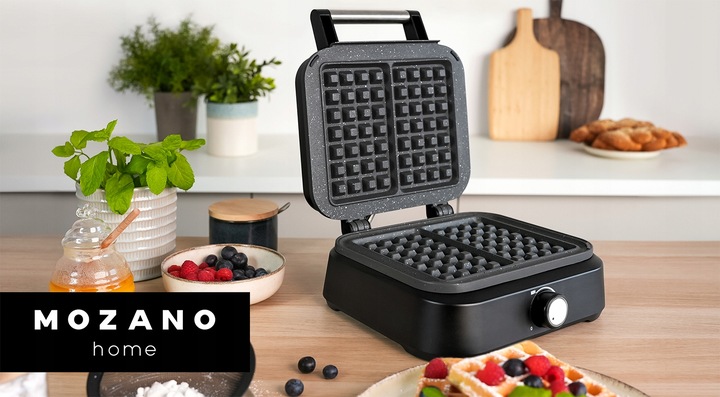 GOFROWNICA 2 DUŻE CHRUPIĄCE GOFRY MOCNA SMART MARMURKOWA POWŁOKA