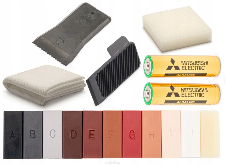 ZESTAW DO NAPRAWY PANELI MEBLI WOSK NAPRAWCZY 18 SZTUK WALIZKA