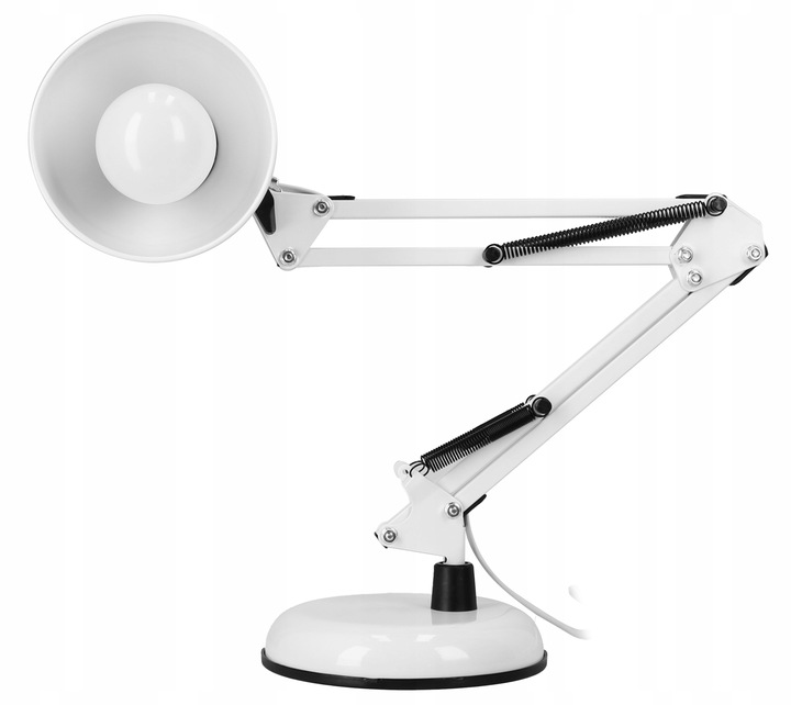 Lampka na Biurko LED Kreślarska Szkolna Regulowana E27 230V Stojąca Klips