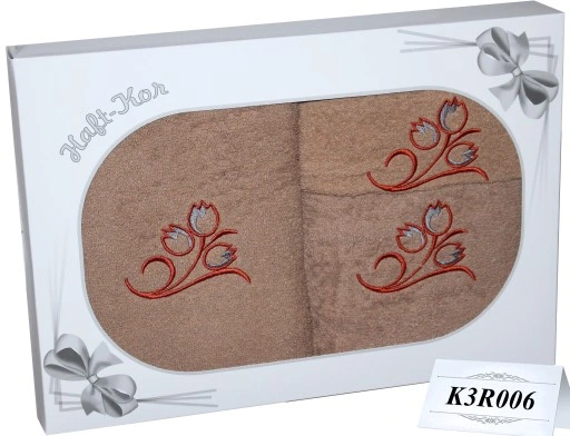 PREZENT KOMPLET TRZECH GRUBYCH RĘCZNIKÓW Z HAFTEM