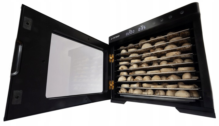 SUSZARKA SPOŻYWCZA DO GRZYBÓW OWOCÓW WARZYW ZIÓŁ TIMER LCD STALOWA 9