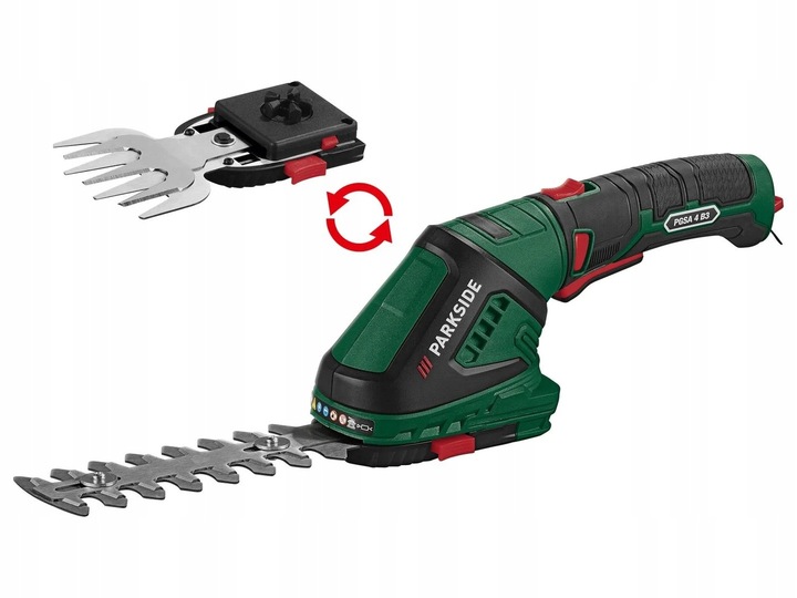 PARKSIDE Akumulatorowe Nożyce DO Trawy i krzewów 2w1 PGSA 4 B3 +