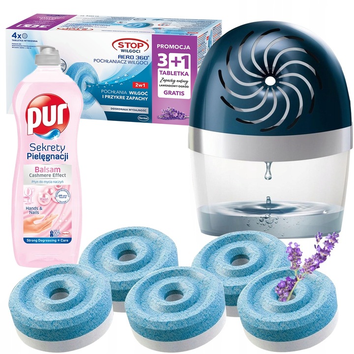 CERESIT POCHŁANIACZ WILGOCI URZĄDZENIE NIEBIESKIE + 5 WKŁADÓW PŁYN GRATIS