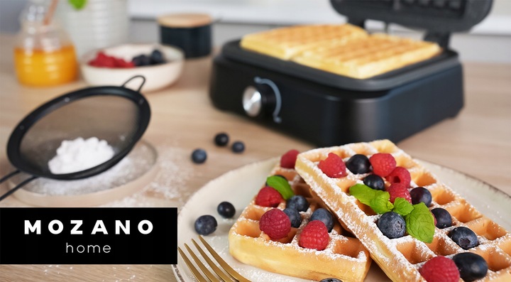 GOFROWNICA 2 DUŻE CHRUPIĄCE GOFRY MOCNA SMART MARMURKOWA POWŁOKA