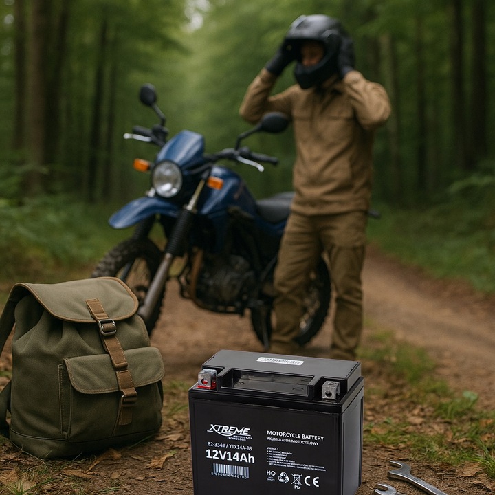 AKUMULATOR MOTOCYKLOWY XTREME 12V 14Ah BEZOBSŁUGOWY SKUTER MOTOR QUAD ATV