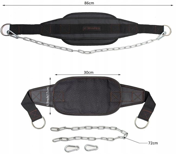 PAS OBCIĄŻENIOWY KULTURYSTYCZNY - DIP BELT