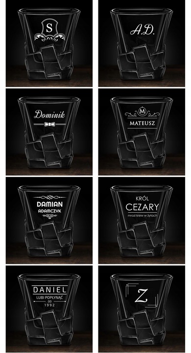 Szklanka do Whisky z Grawerem 250ml Prezent dla Faceta Chłopaka na Urodziny