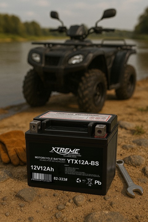 AKUMULATOR MOTOCYKLOWY XTREME 12V 12Ah (WYMIAR 14Ah) BEZOBSŁUGOWY SKUTER