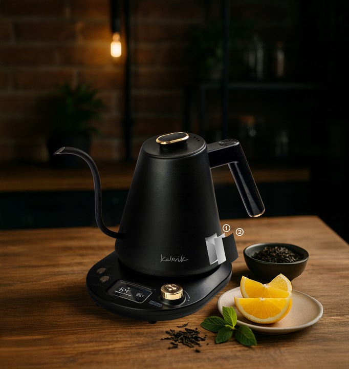 CZAJNIK ELEKTRYCZNY CYFROWY GOOSENECK Z REGULACJĄ TEMPERATURY 1100W 1L