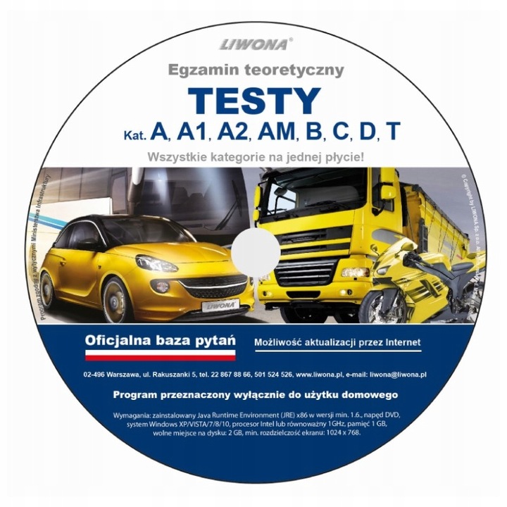 Prawo jazdy kat.B 2025 Książka+beztreminowa płyta TESTY ABCDT!