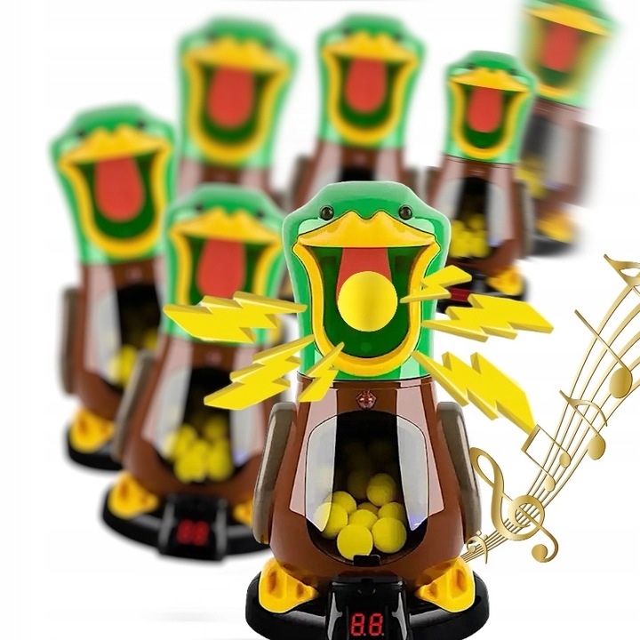 GRA KACZKA STRZELANIE DO CELU 2 PISTOLETY I 24 KULEK ZABAWKA DLA DZIECI