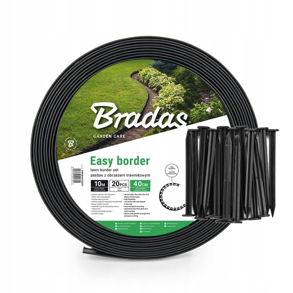 Zestaw obrzeże trawnikowe EASY BORDER KOTWY 20m