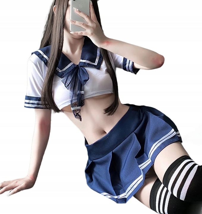 KOSTIUM STRÓJ PRZEBRANIE EROTYCZNE NIEGRZECZNA UCZENNICA ZESTAW