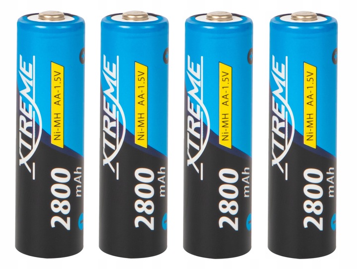 4 SZT AKUMULATOR XTREME Ni-MH AA R6 1.2V 2800mAh