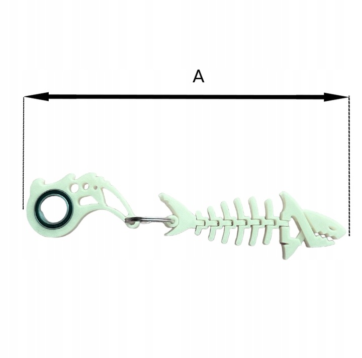 KEYSPINNER Zestaw BRELOCZEK do kluczy Keyrambit Rekin Świecący w ciemności