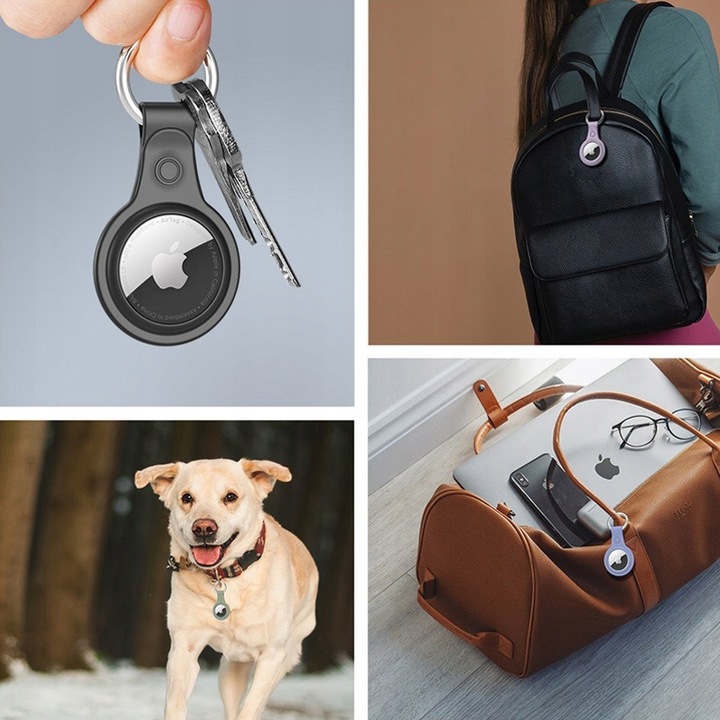 Etui do AirTag, Dux Ducis, wsuwka, brelok, 4w1