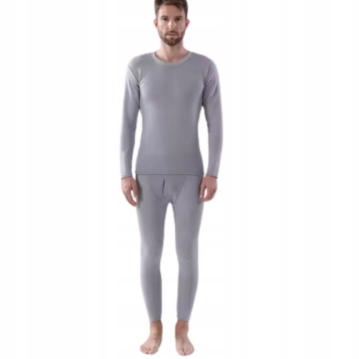 3X MĘSKIE KALESONY ZIMOWE CIEPŁE TERMO POLAROWE BAWEŁNA 3 KOLORY S/M