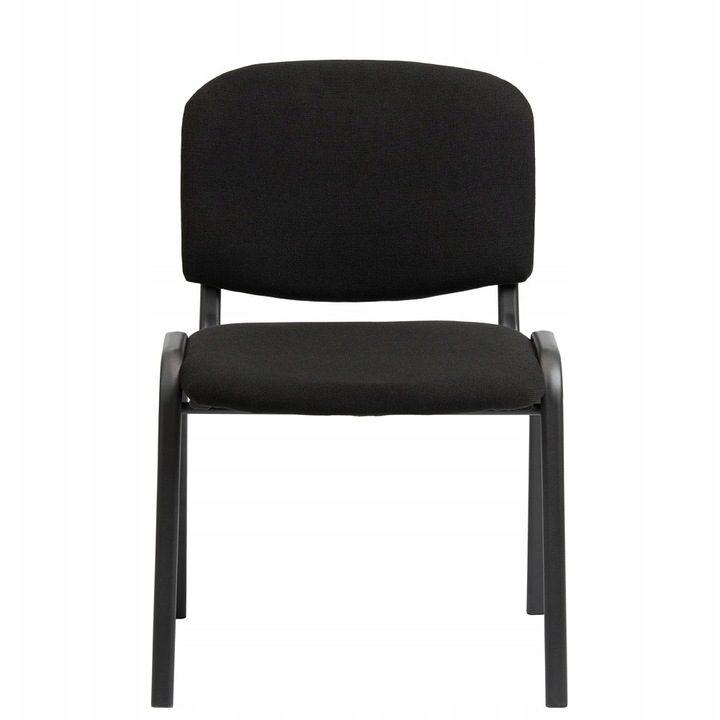 KRZESŁO KONFERENCYJNE BIUROWE ISO BLACK GRUBY PROFIL TAPICEROWANE Z