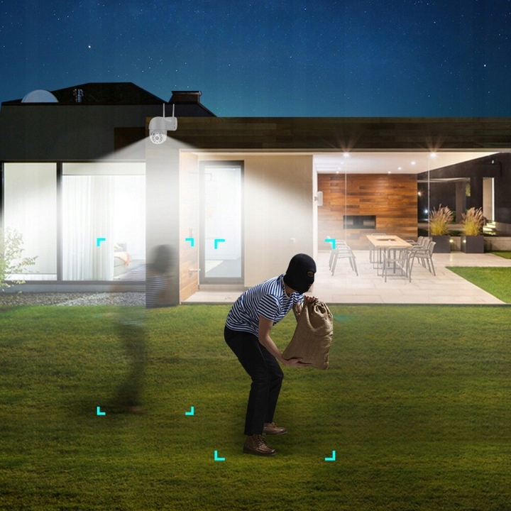 Kamera IP WiFi SMART Obrotowa Zewnętrzna Bezprzewodowa MONITORING Domu 4MPx