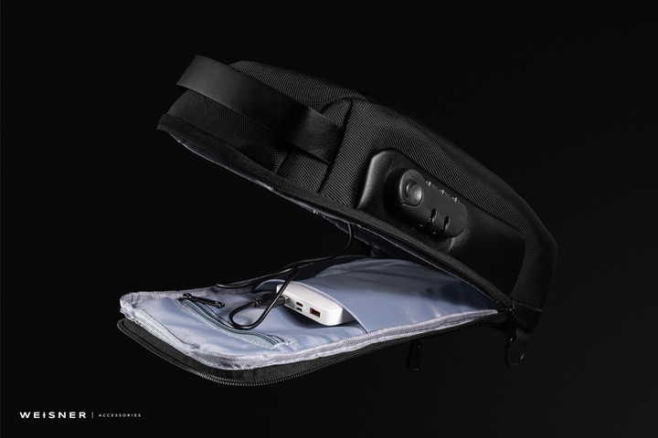 TORBA SASZETKA MĘSKA NERKA PLECAK ANTYKRADZIEŻ USB